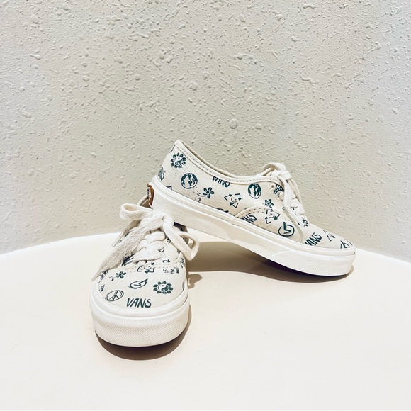 Vans Big Kids Unisex White Olive Lace Up Sneakers Size 13 - Picture 5 of 10